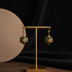 Ornate Gemstone Dangle Earrings
