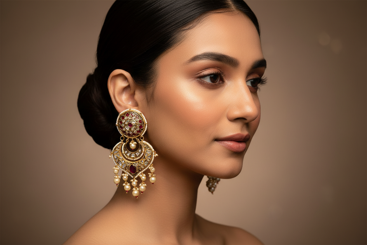 Ruby Pearl Chandbali