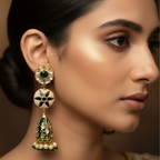 Emerald Polki Jhumka