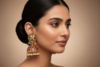 Ruby Gold Jhumka Earrings