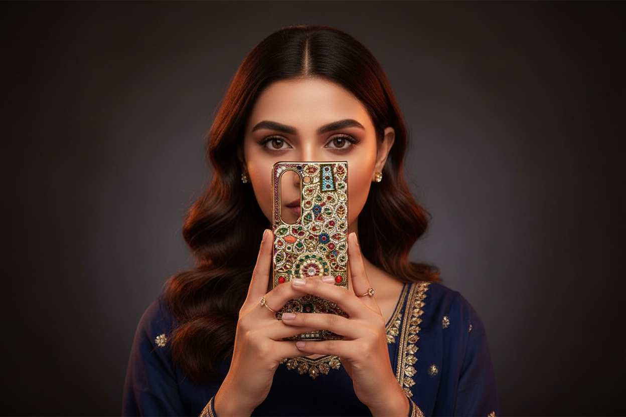 Ornate Jeweled Mobile Cover