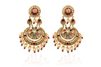 Chandbali Kundan Pearl Earrings