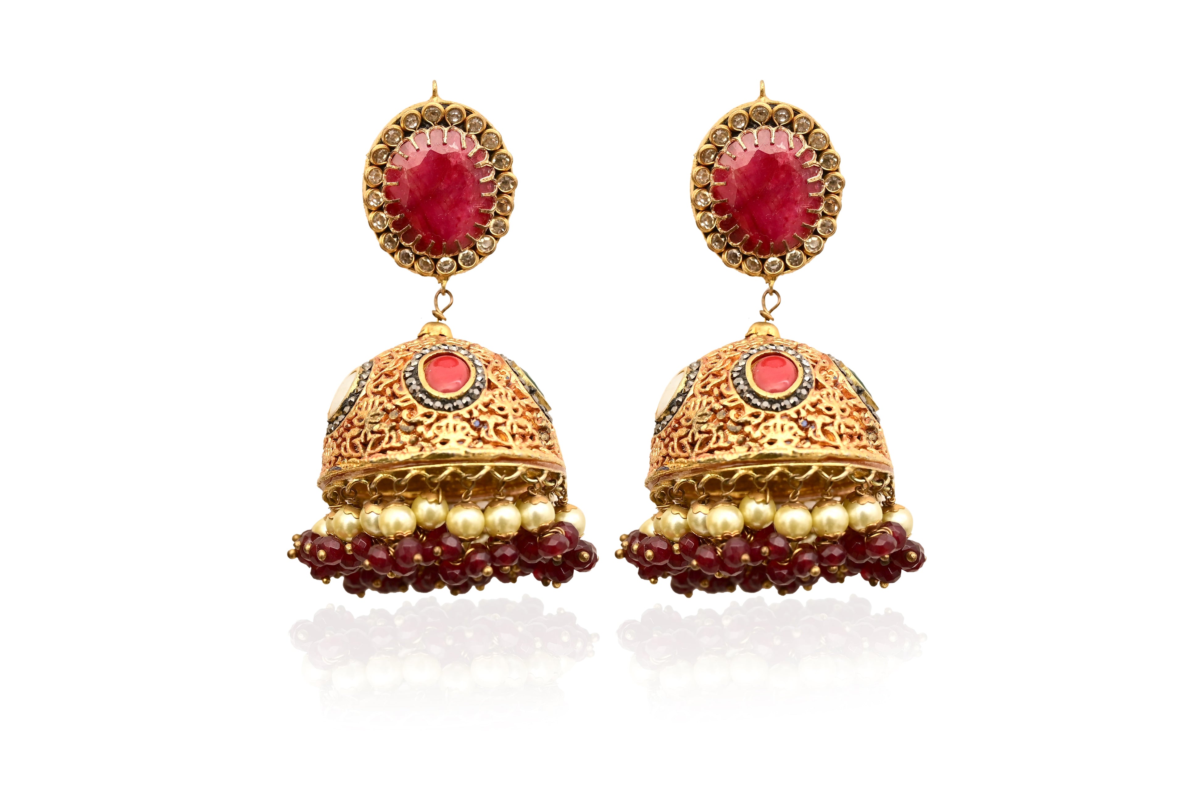 Traditional Gold Jhumka Earrings