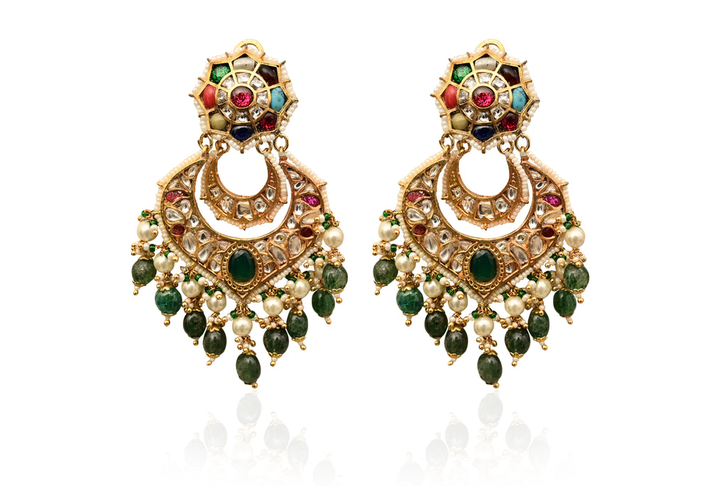 Multi-gemstone Chandelier Earrings