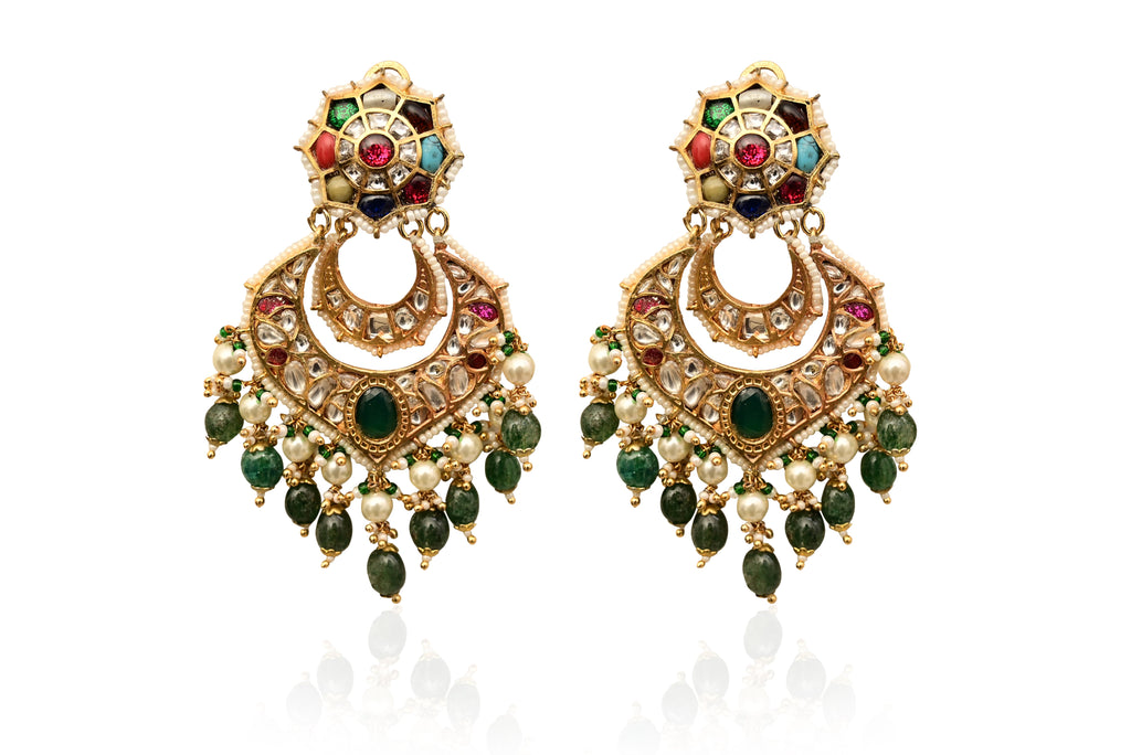 Multi-gemstone Chandelier Earrings