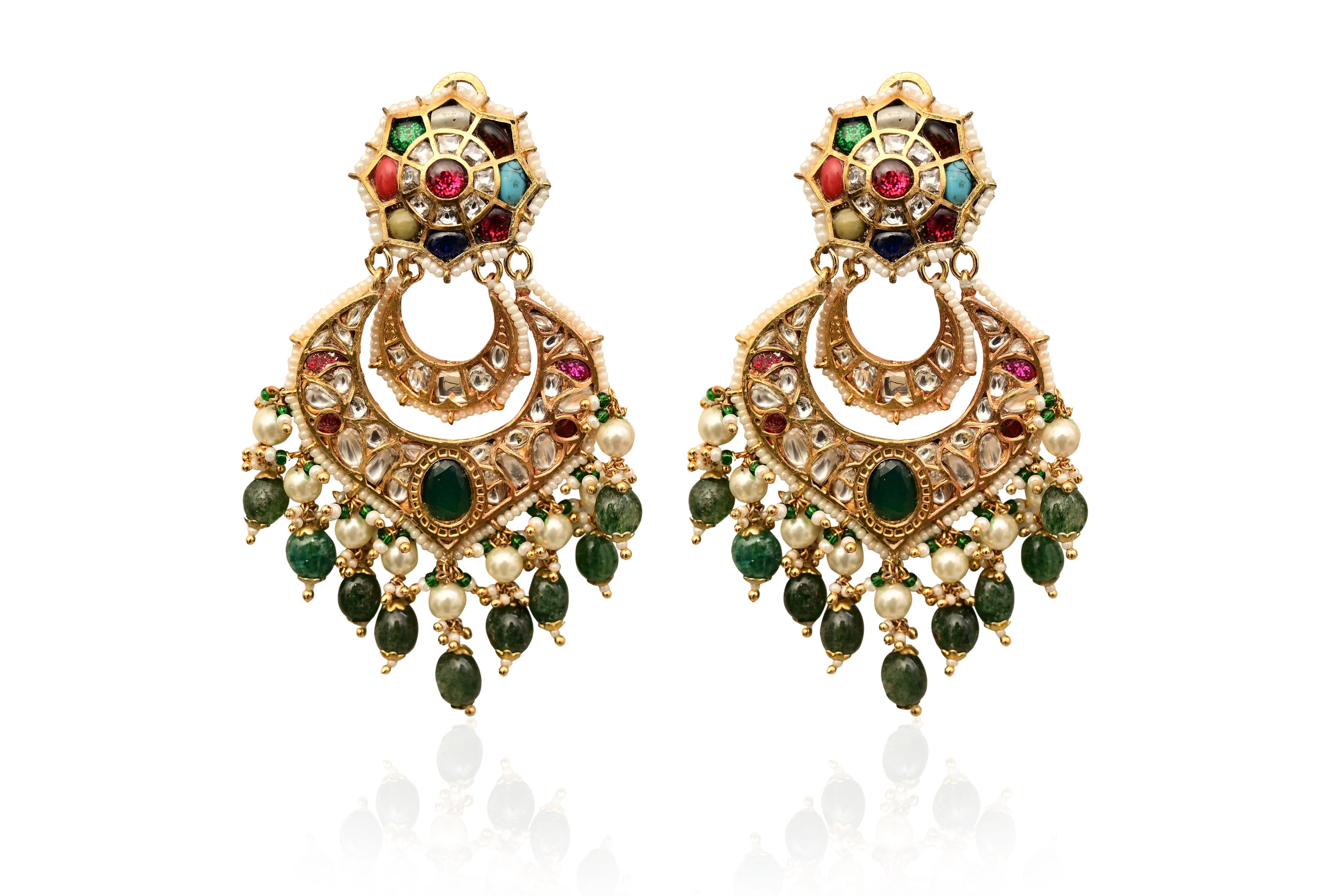 Multi-gemstone Chandelier Earrings