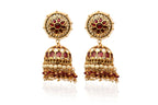 Ruby Pearl Jhumka Earrings