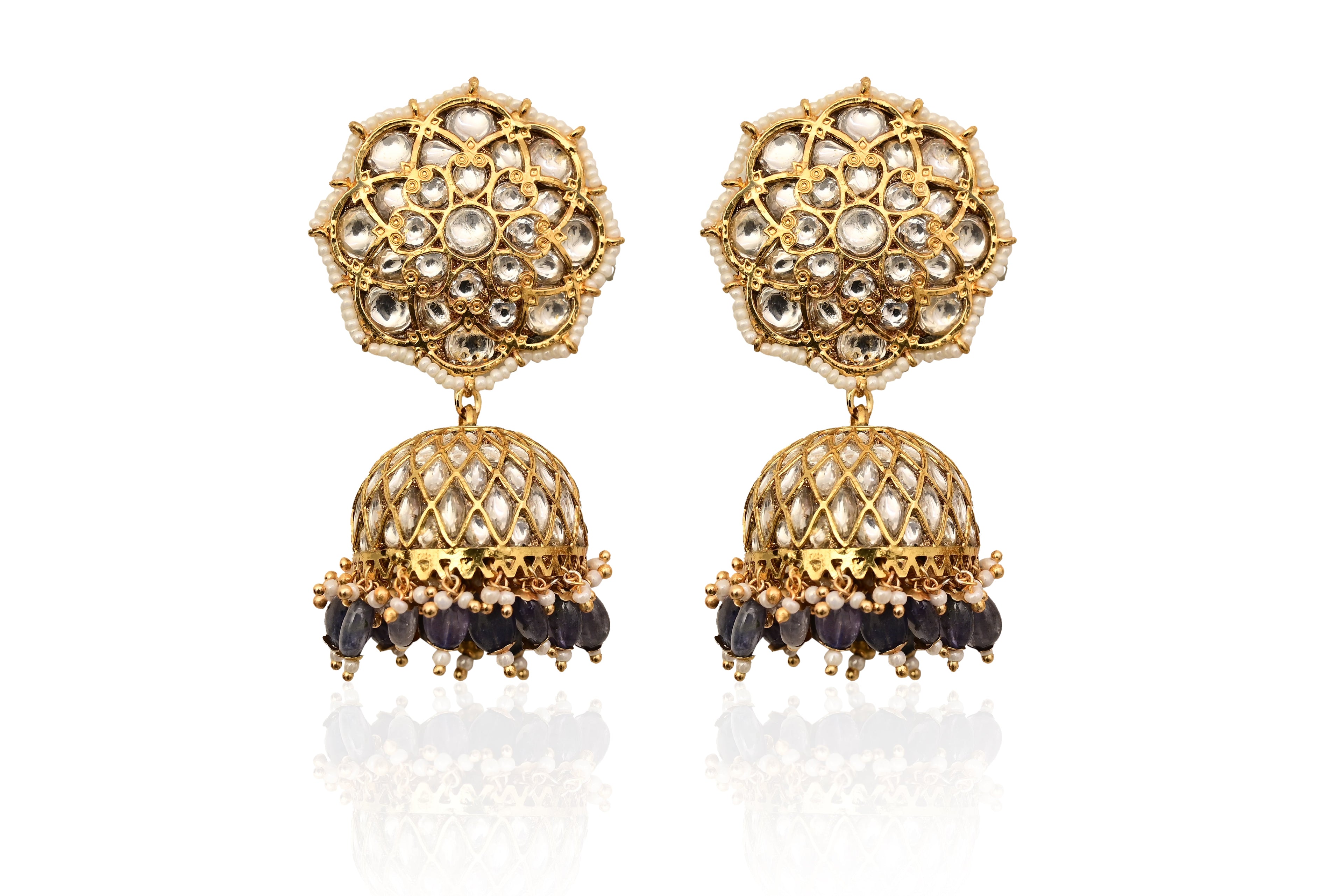 Kundan Jhumka Earrings