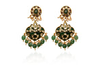 Royal Emerald Kundan Drops