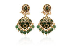 Royal Emerald Kundan Drops