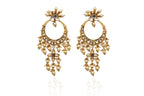 Pearl Kundan Chandbali Earrings
