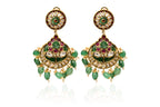 Emerald Ruby Chandbali Earrings