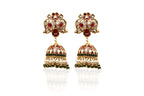 Ruby Polki Jhumka Earrings