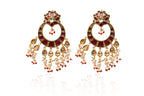 Ruby Pearl Chandelier Earrings