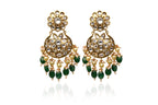 Polki Emerald Drop Earrings