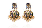 Multi-Color Polki Chandelier Earrings