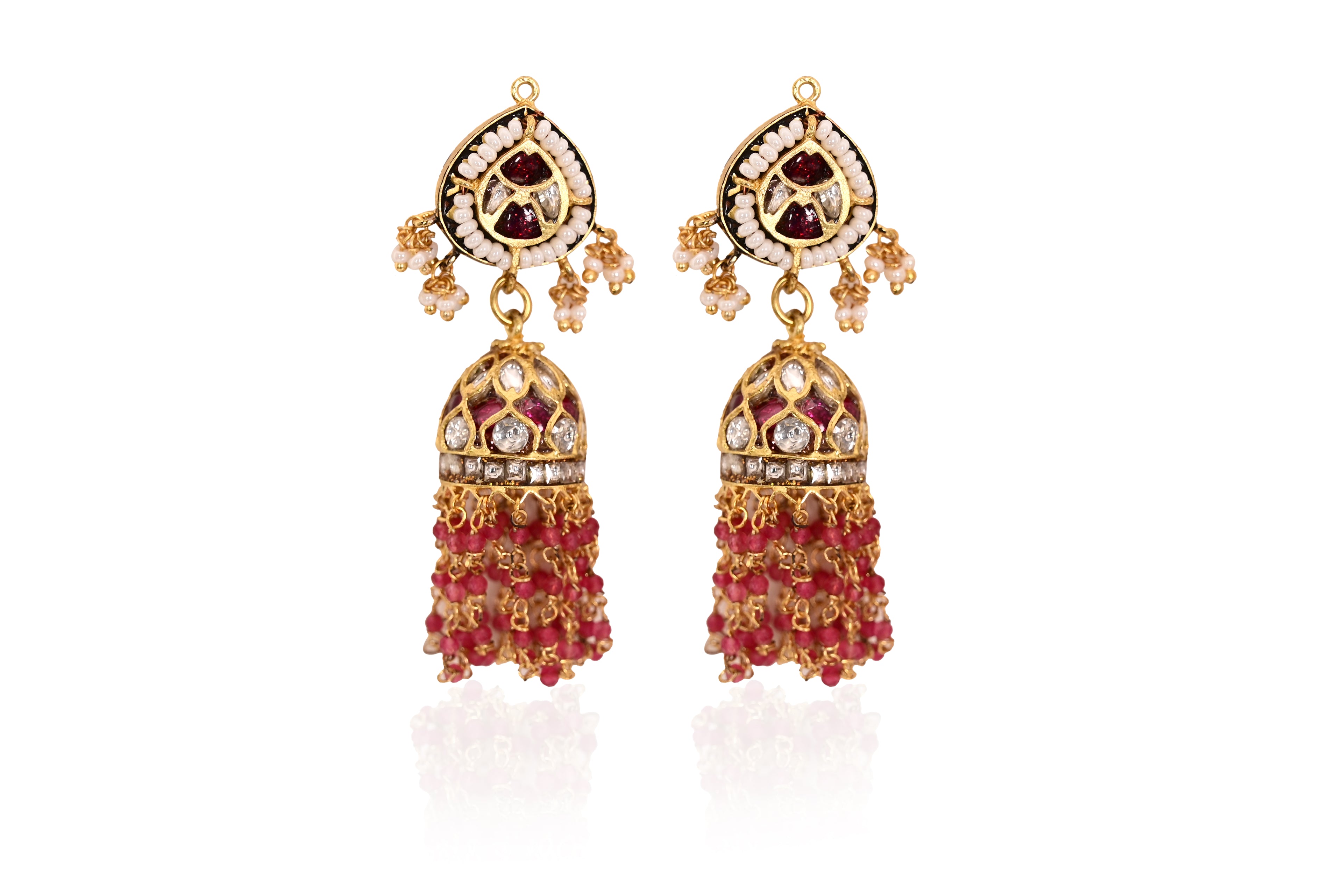Traditional Raasvi Ruby Jhumka