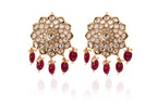 Polki Ruby Drop Earrings