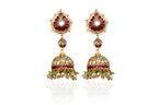 Ruby Green Polki Jhumka