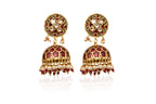 Ruby Gold Jhumka Earrings