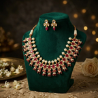 Ruby Pearl Kundan Set By Fluorite