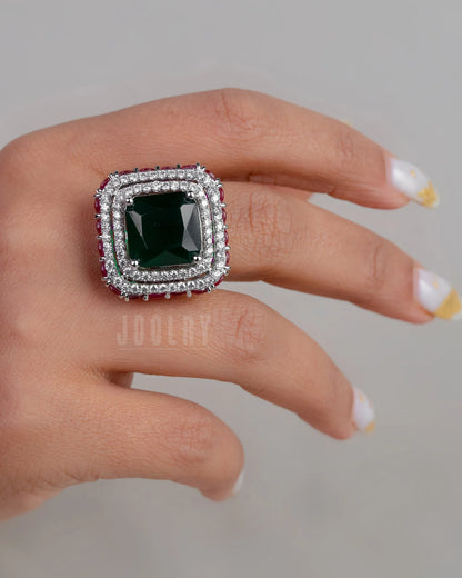 Opulent Square Raised Ring