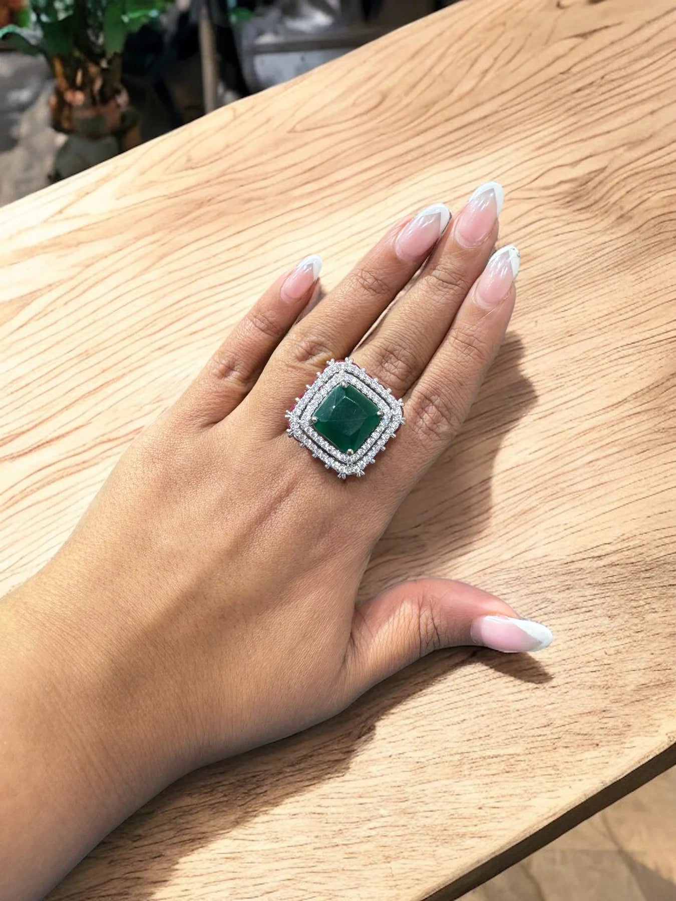 Opulent Square Raised Ring