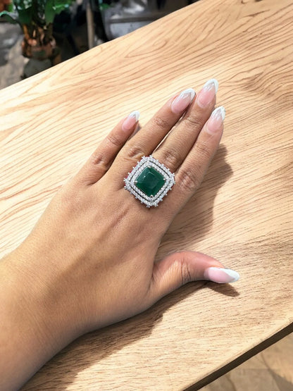 Opulent Square Raised Ring