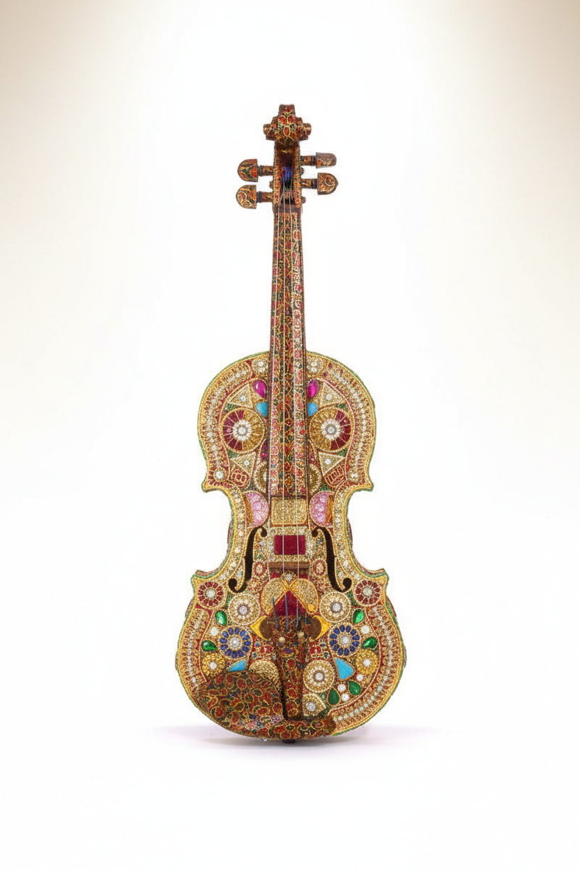 Ornate Jeweled Violin