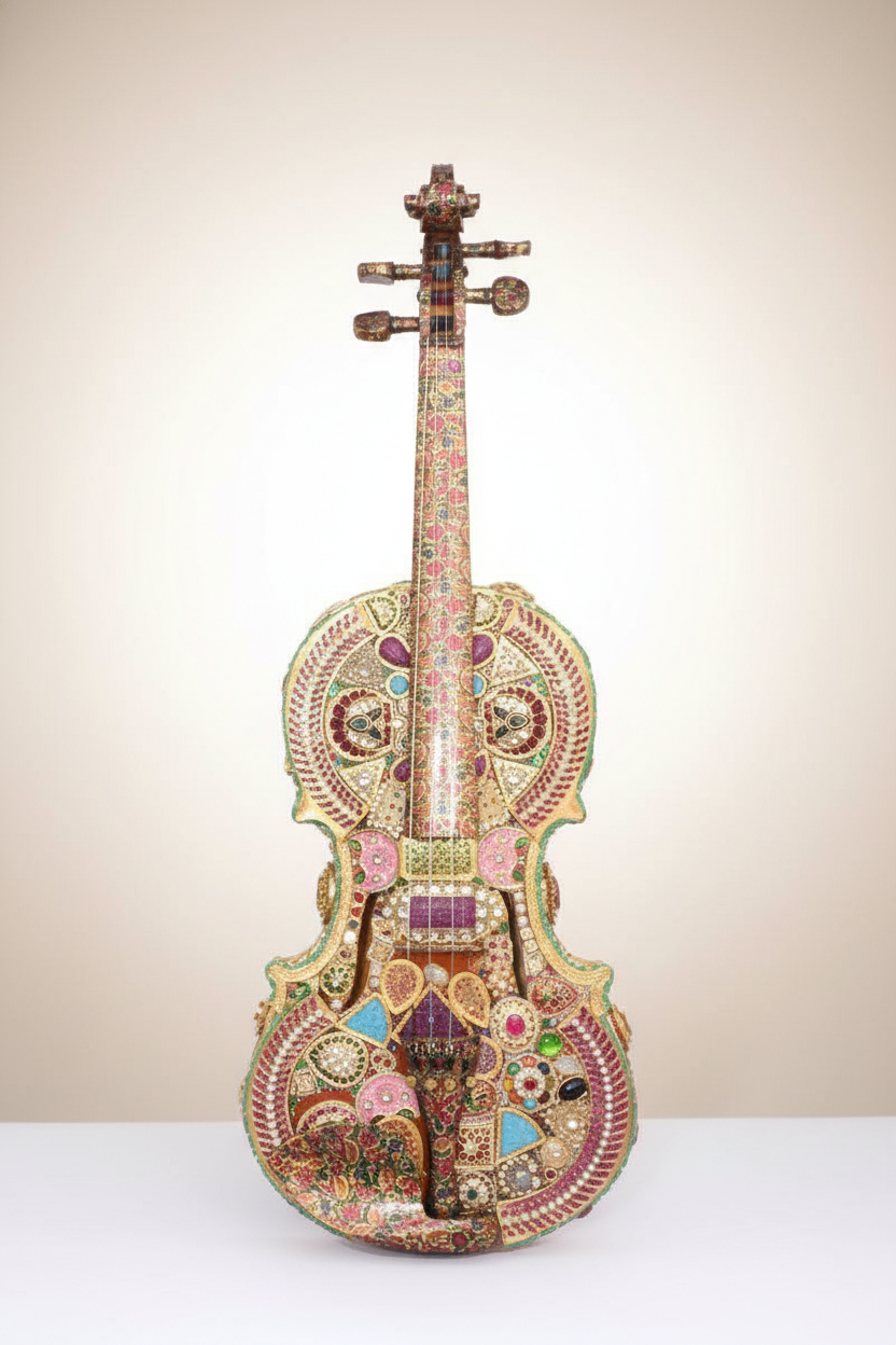 Handcrafted Embellished Violin
