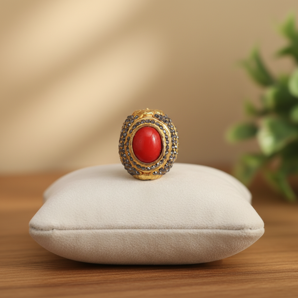 Red Coral Stone Bead