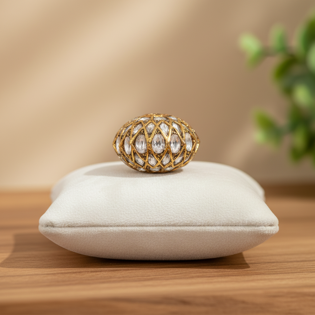 Oval Crystal Lattice Bead
