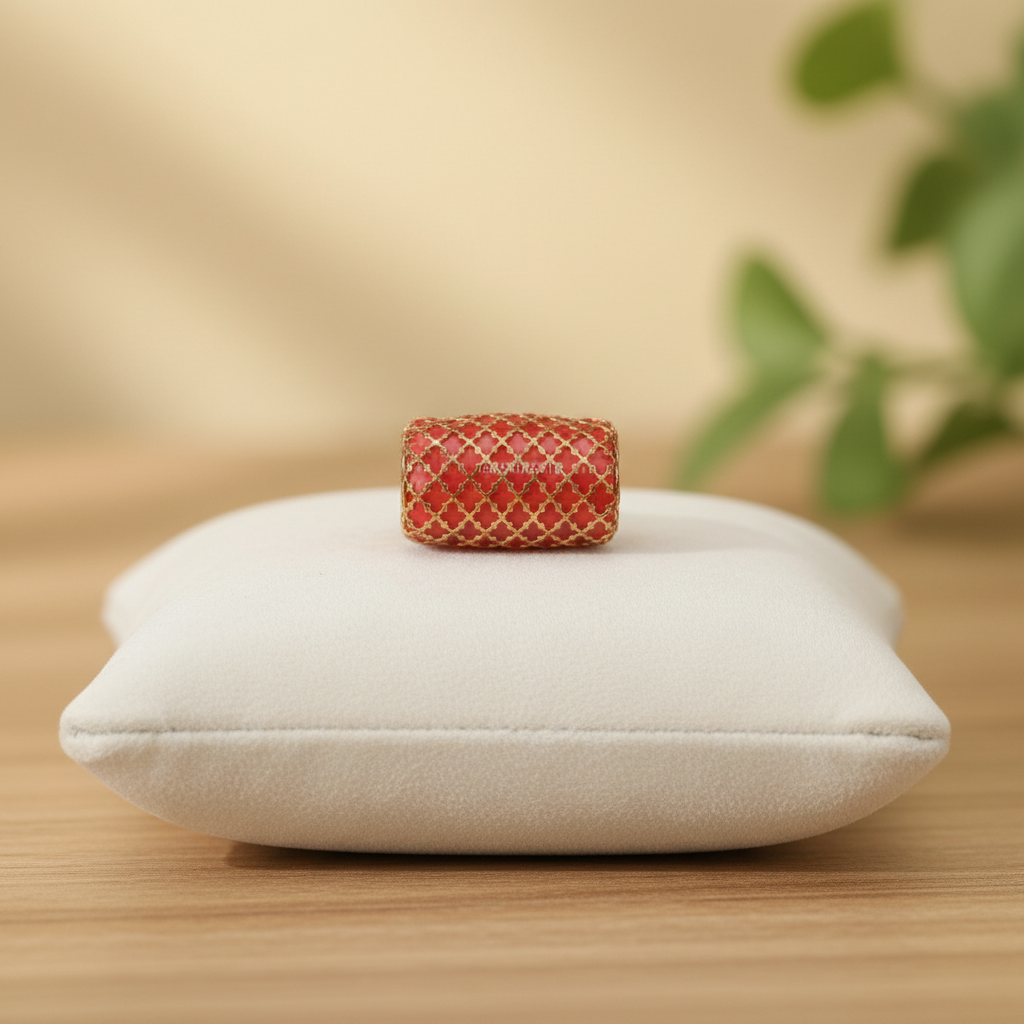Red Filigree Spacer Bead