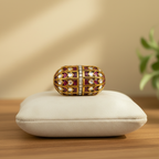 Gold Ruby Polki Bead
