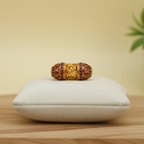 Carved Gold Ruby Bead