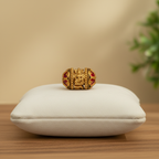Crimson Ganesha Gold Cylinder