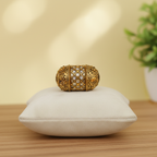 Ornate Gold Barrel Bead