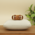 Ornate Ruby Barrel Bead