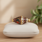 Multicolor Cone Jeweled Bead