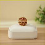 Ornate Gold Ruby Bead