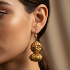 Ethnic Gold Dangle Earrings