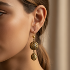 Handcrafted Ornate Gold Drops