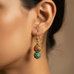 Ethnic Beaded Drop Earrings