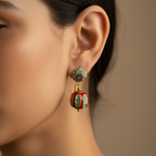 Traditional Red Drop Earrings