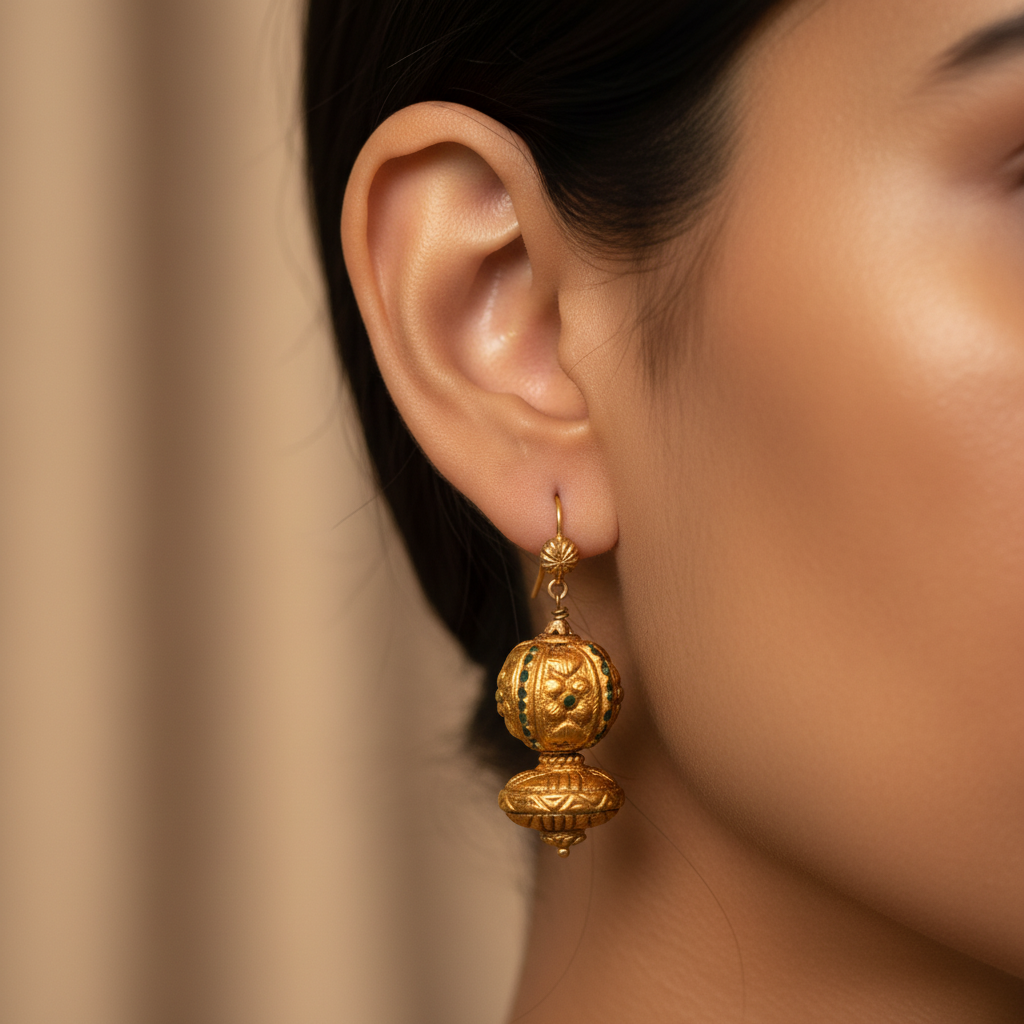 Luxe Ornate Gold Earrings