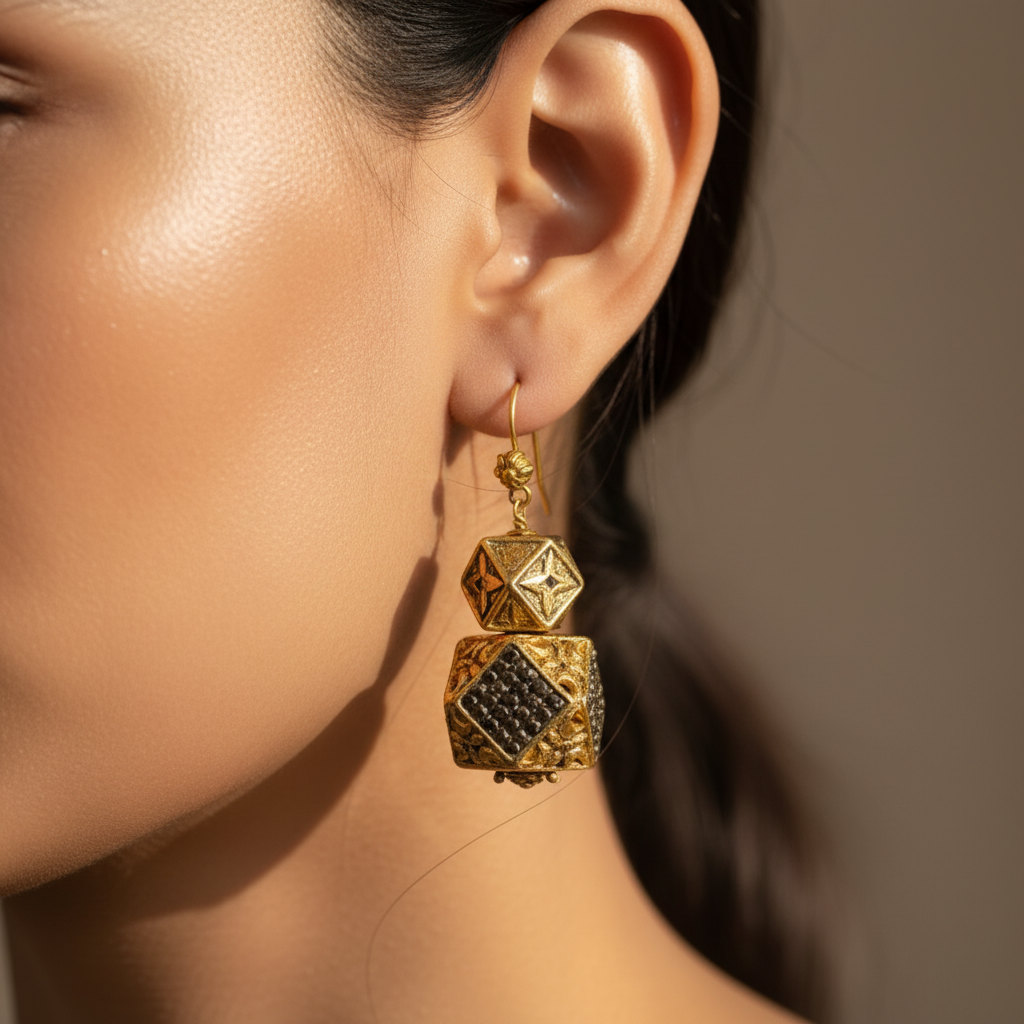 Modern Gold Geometric Drops