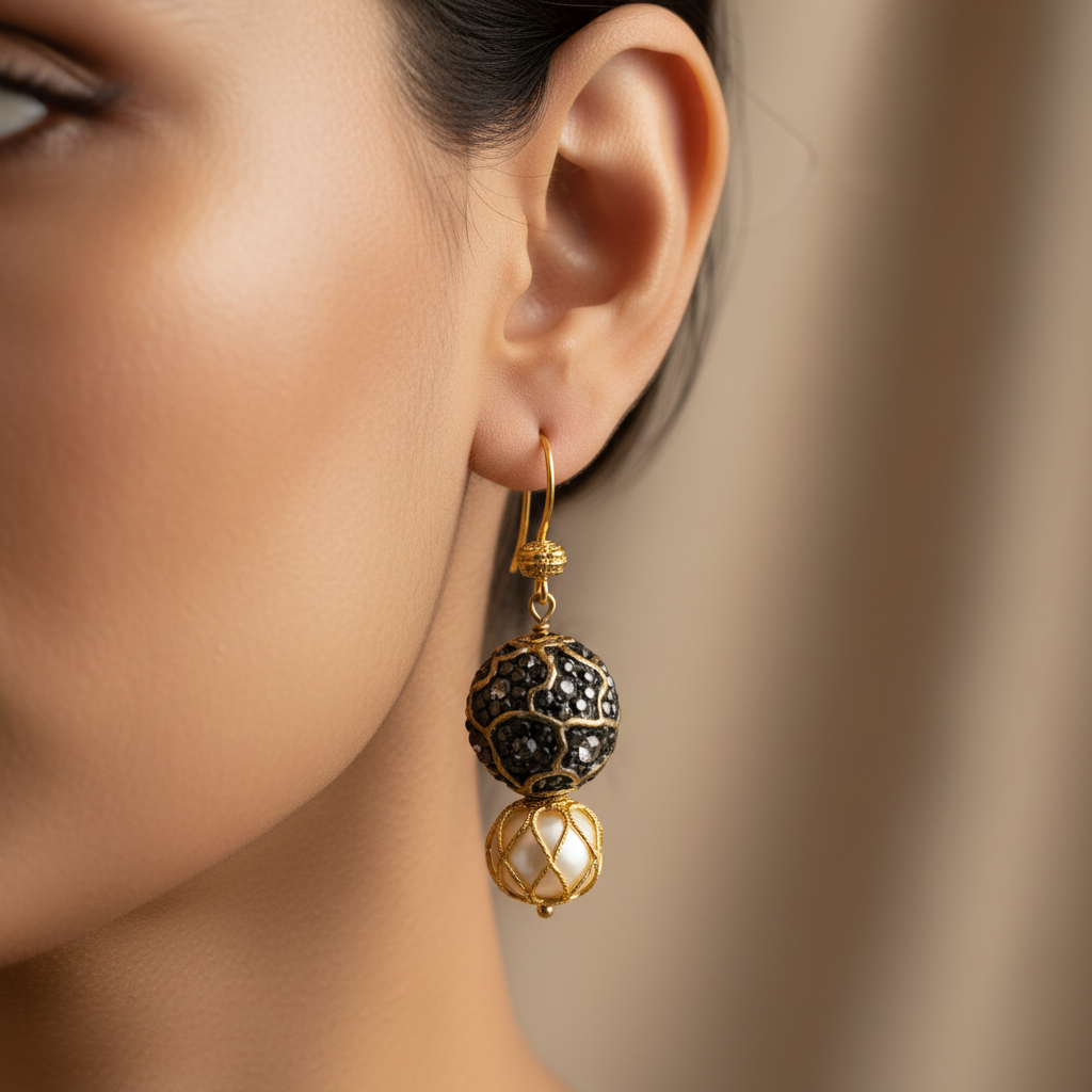 Designer Pearl Drop Earrings