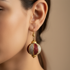 Pave Stone Lantern Earrings