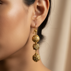 Gold Dangle Beaded Earrings