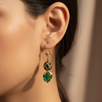 Emerald Dangle Earrings